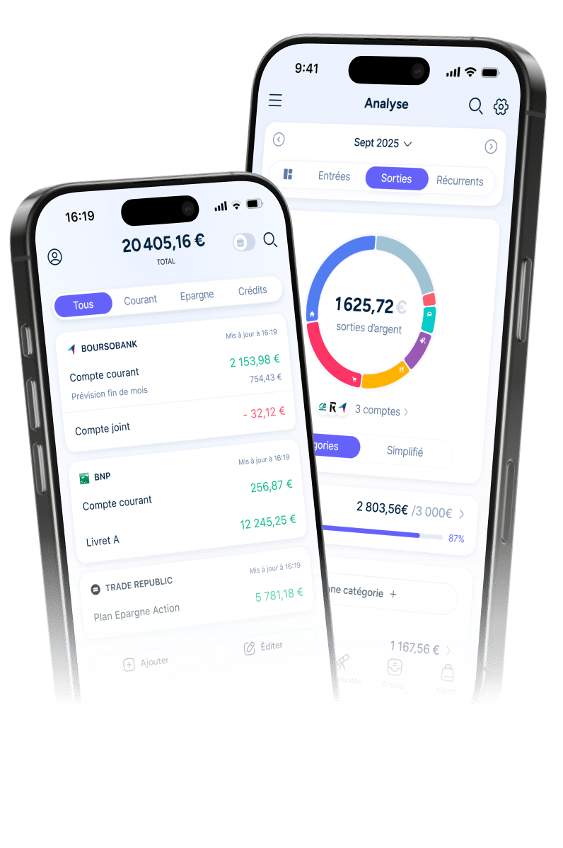 Official Bankin mobile budgeting screens